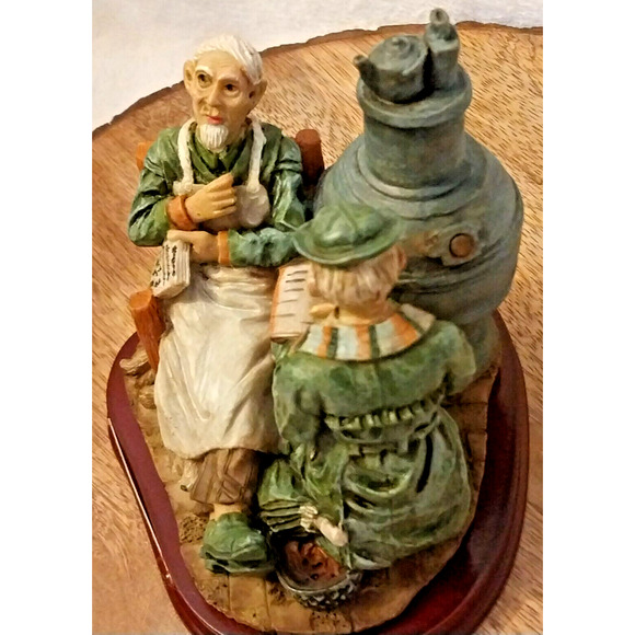 Vintage Marlo Collection~2 Gentlemen Reading Stove with Sleeping Dog - Picture 8 of 9